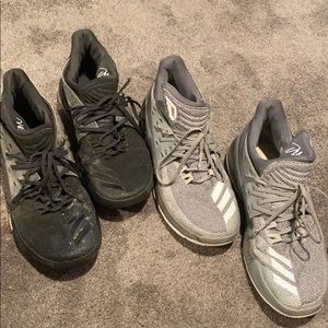 Damian lillard 3’s Gray/white. And all black